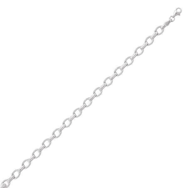 14K Silver Link Bracelet - 14KW