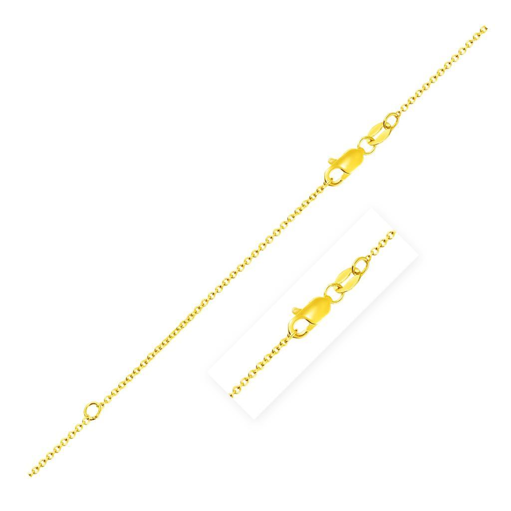 Extendable Cable Chain in 14k Yellow Gold (1.10 mm) -18"