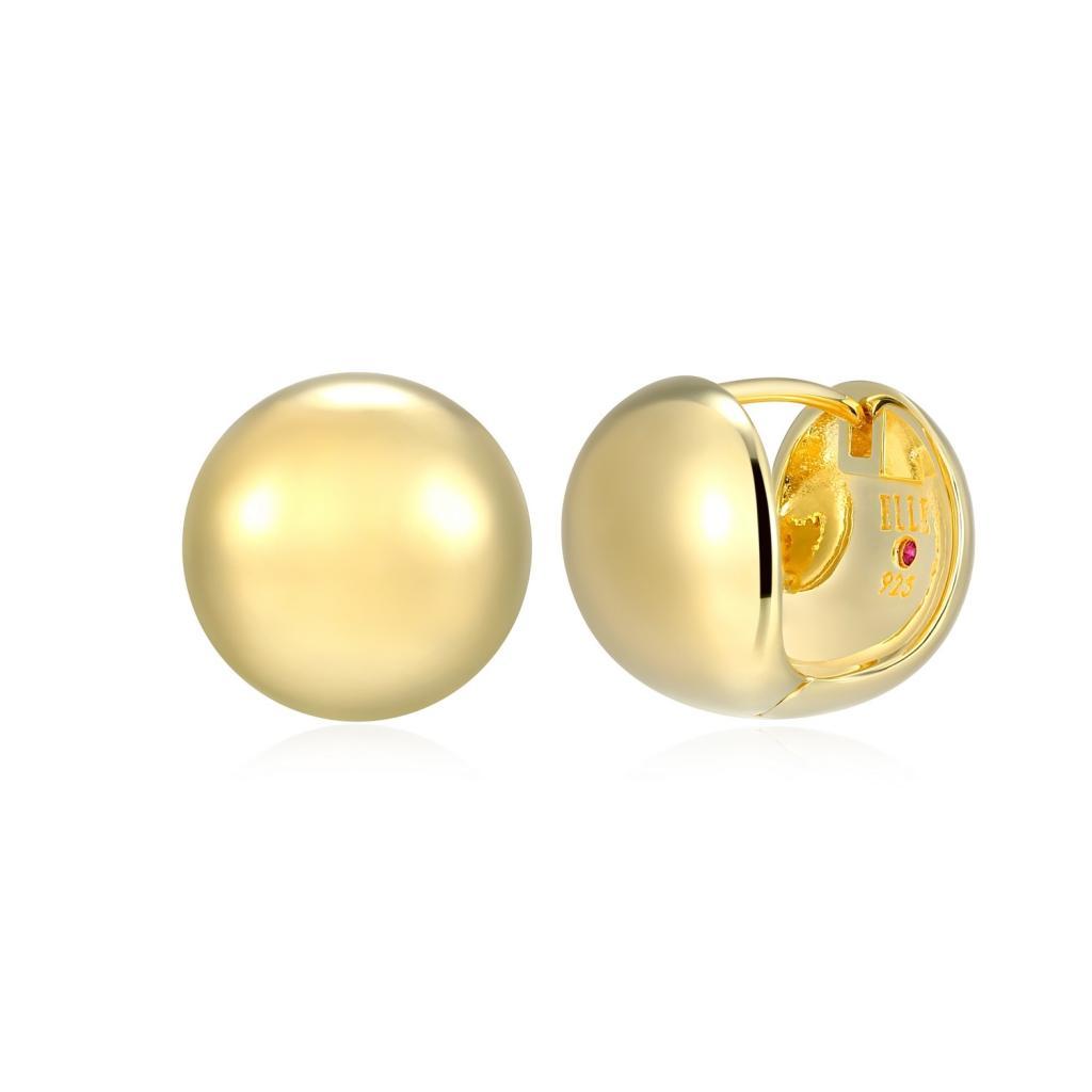 E32LCU9-Y Genesis High Polished Huggie Hoop Earrings