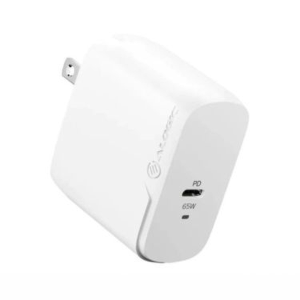 MS53231 Wall Charger 1 Port 65W GaN PD USB-C with 6ft USB-C to USB-C Cable Compact Size Rapid Power