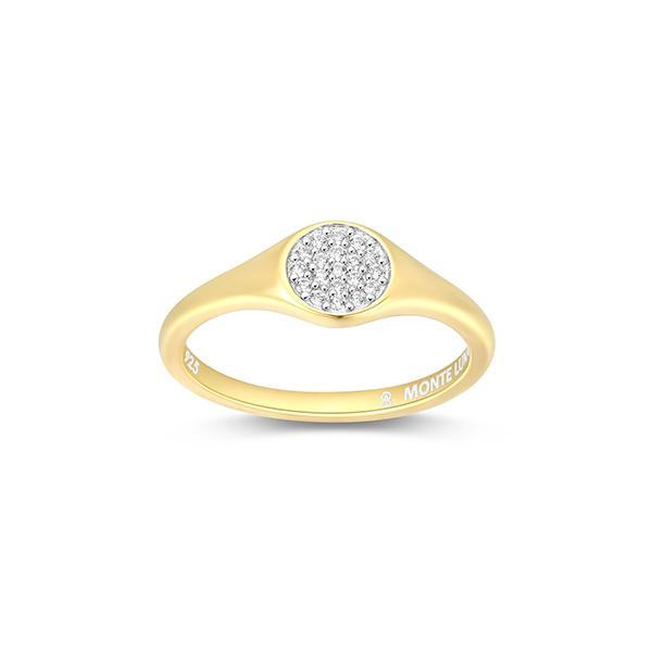 CJ Monte sterling silver labcreated diamond disk ring - Size 7