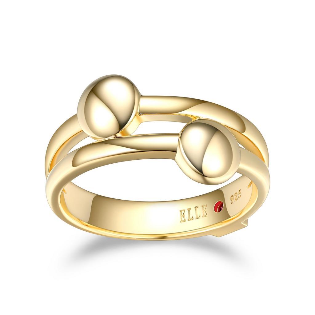 R34LACC-Y-7 Lock and Key Dot By Pass Ring Size 7