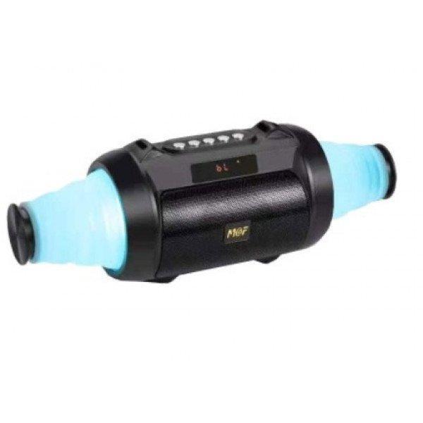 LED Light Extendable Portable Wireless Bluetooth Speaker With Detachable Strap MF215 for Universal Cell Phone And Bluetooth Device - Black