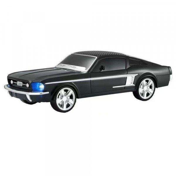 MUSTANG GT Wireless Speaker Classic Car Shape Bluetooth MicroSD USB FM Handsfree TWS LED Light Portable Speaker KIWS1967 for Universal Cell Phone And Bluetooth Device - Black