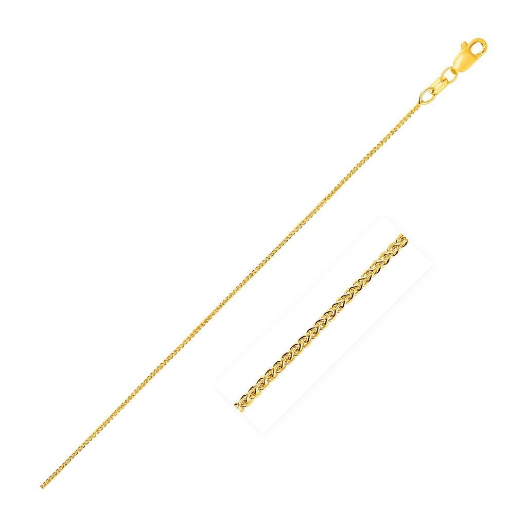10k Yellow Gold Wheat Chain 0.6mm (0.60 mm) -18"