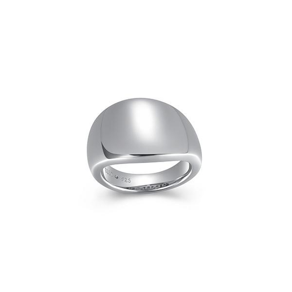 RR4LAGRA0-W-8 Sterling Silver PEBBLE 13mm Wide Ring Size 8