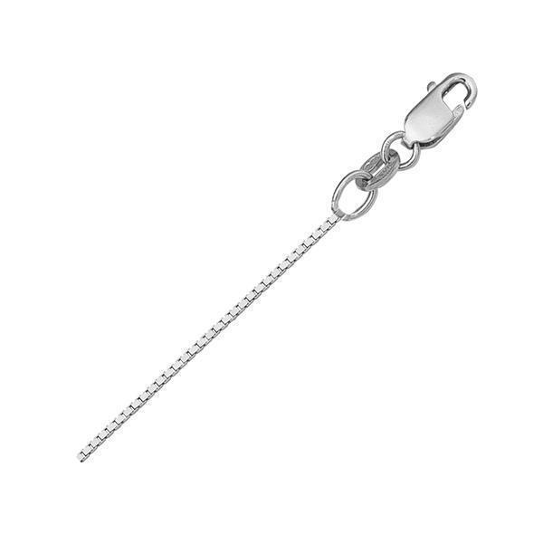 18" 18K  White Gold Box Necklace - 2.9 gm