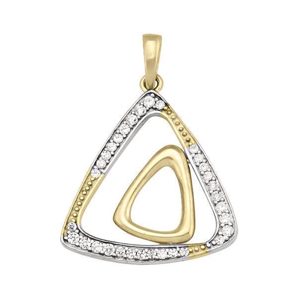 10K Gold CZ Fashion Pendant - 10KY