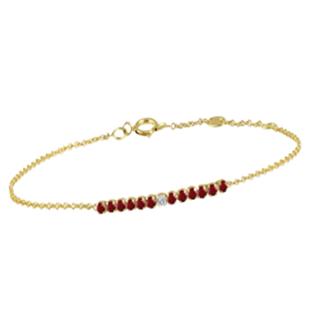 CJ Diamond 10k Gold Elegant Mommy Bracelet  - Gold