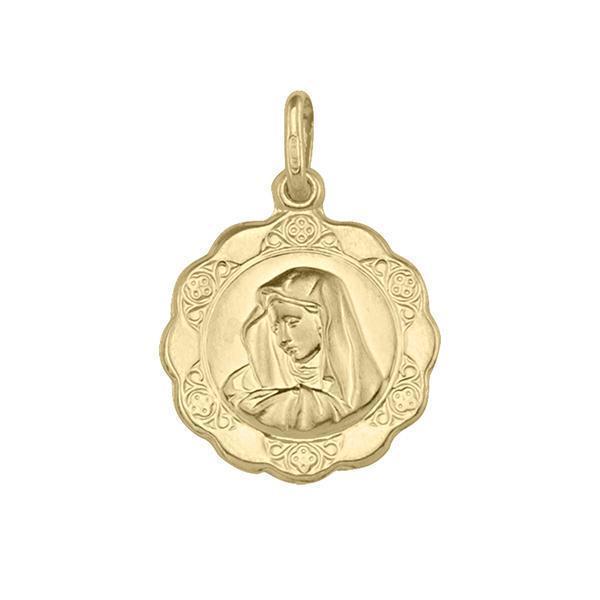 14K Gold Madonna Pendant - 1.3 gm - 14KY