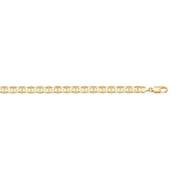 10K Gold Hollow 7" Bracelet