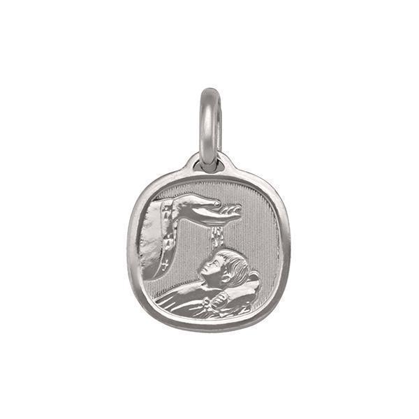 14K White Gold Baptism Pendant - 1.6 gm - 14KW