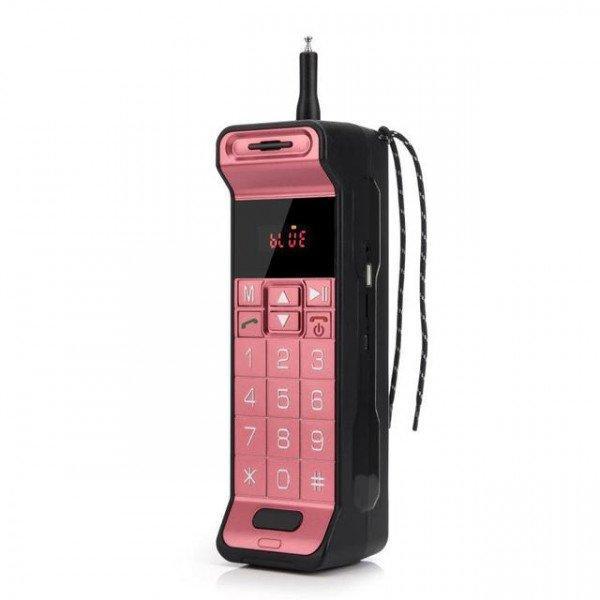 Classic Telephone Design FM Radio Portable Bluetooth Speaker B216 for Universal Cell Phone And Bluetooth Device - Red