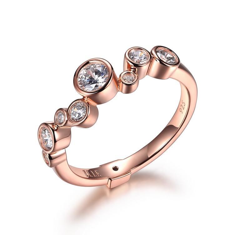 R34LA9E-P-7 Bubble Round Cuboc Zirconia Ring Size 7