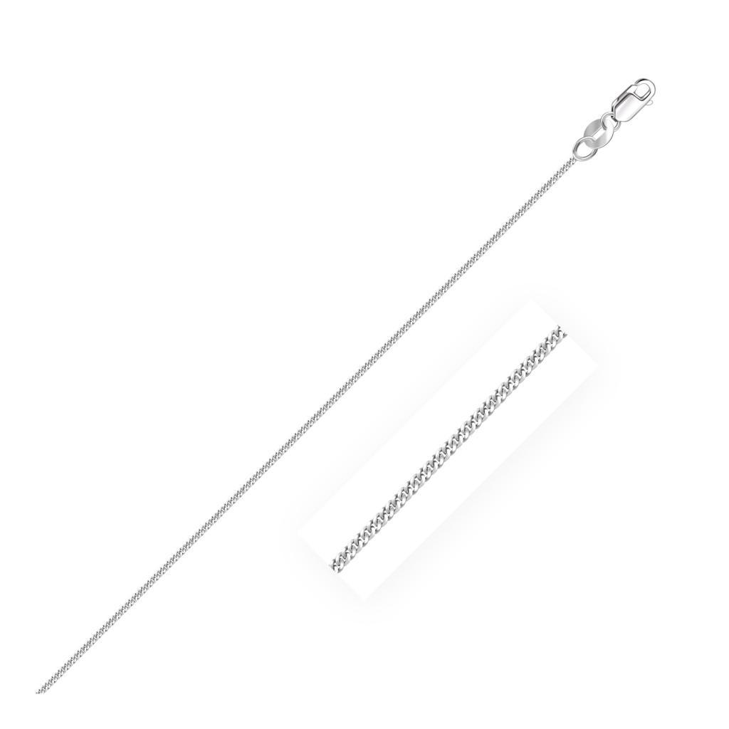 10k White Gold Gourmette Chain 1.0mm (1.00 mm) - 16"