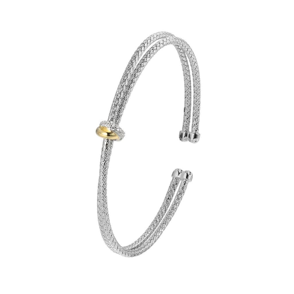 BCGR1Q1HB-W Flourish CZ Double Cuff