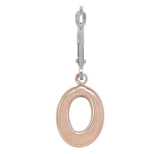 10K Rose Gold and Silver Fashion Drop Earrings - 1.8gm - 10K2T