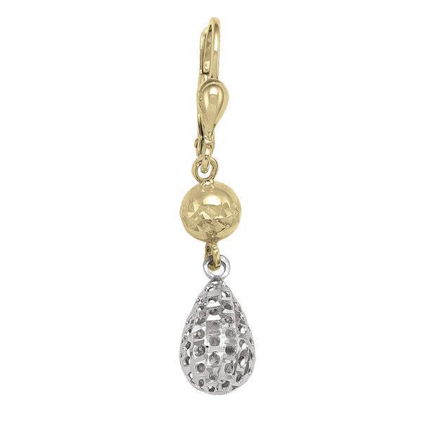 10K Gold and Silver Drop Earrings - 2.4gm - 10K2T