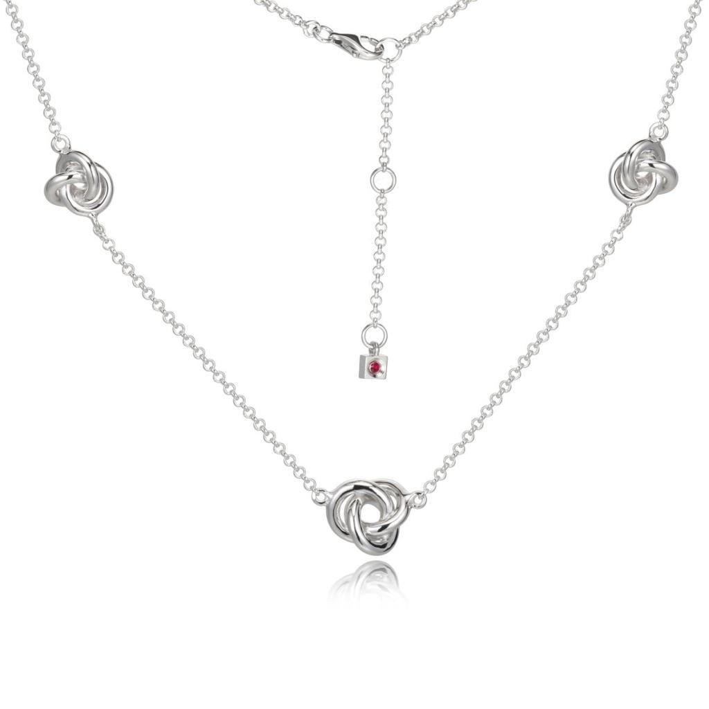 NR0LAN6-W Three Knots Stations Necklace