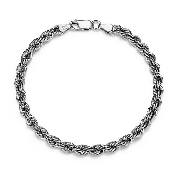 Sterling silver CJ Ethos ITALIAN CHAIN rhodium plated 080 silk rope chain