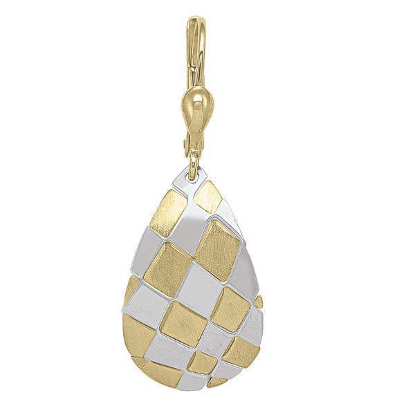 14K Gold and Silver Fashion Drop Earrings - 14K2T