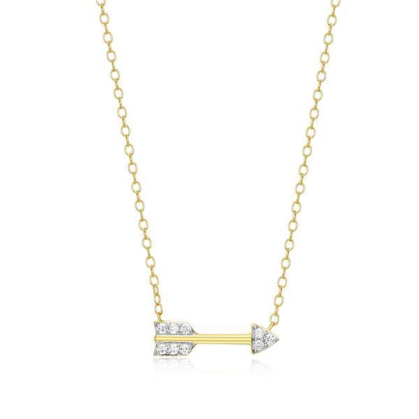CJ Monte sterling silver labcreated diamond arrow necklace