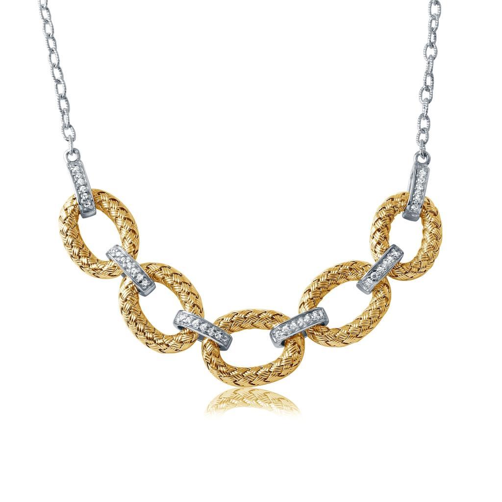 NCGS0Q008-2T Lore Woven Oval Link Necklace