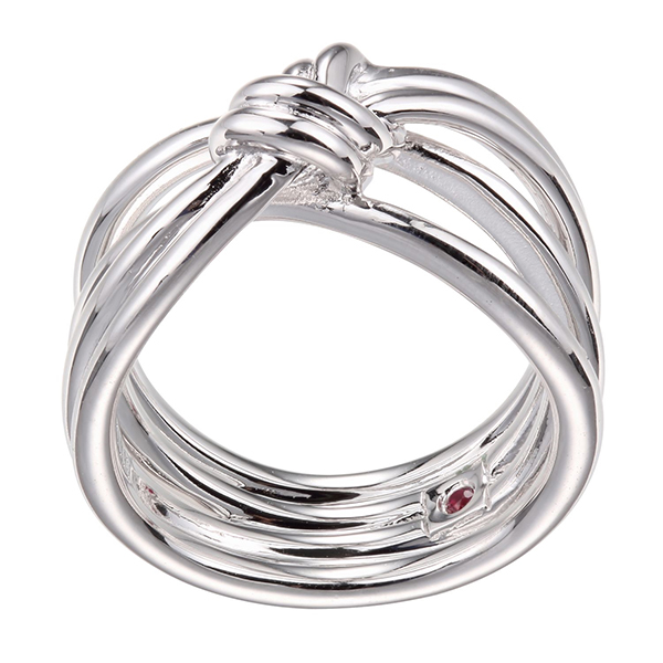 RR4L975A0-W-7 Sterling Silver Triple Knot Ring Size 7