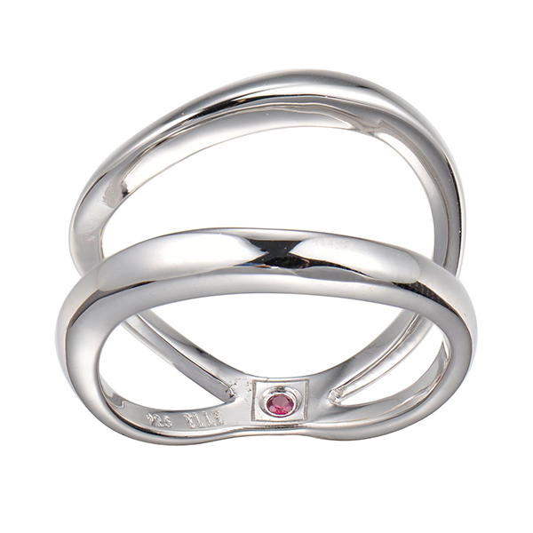 RR4LA20A0-W-7 Sterling Silver Polished Open Ring Size 7