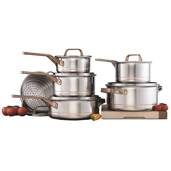 12pc Meyer CopperClad 5-Ply Copper Core Stainless Steel Cookware Set