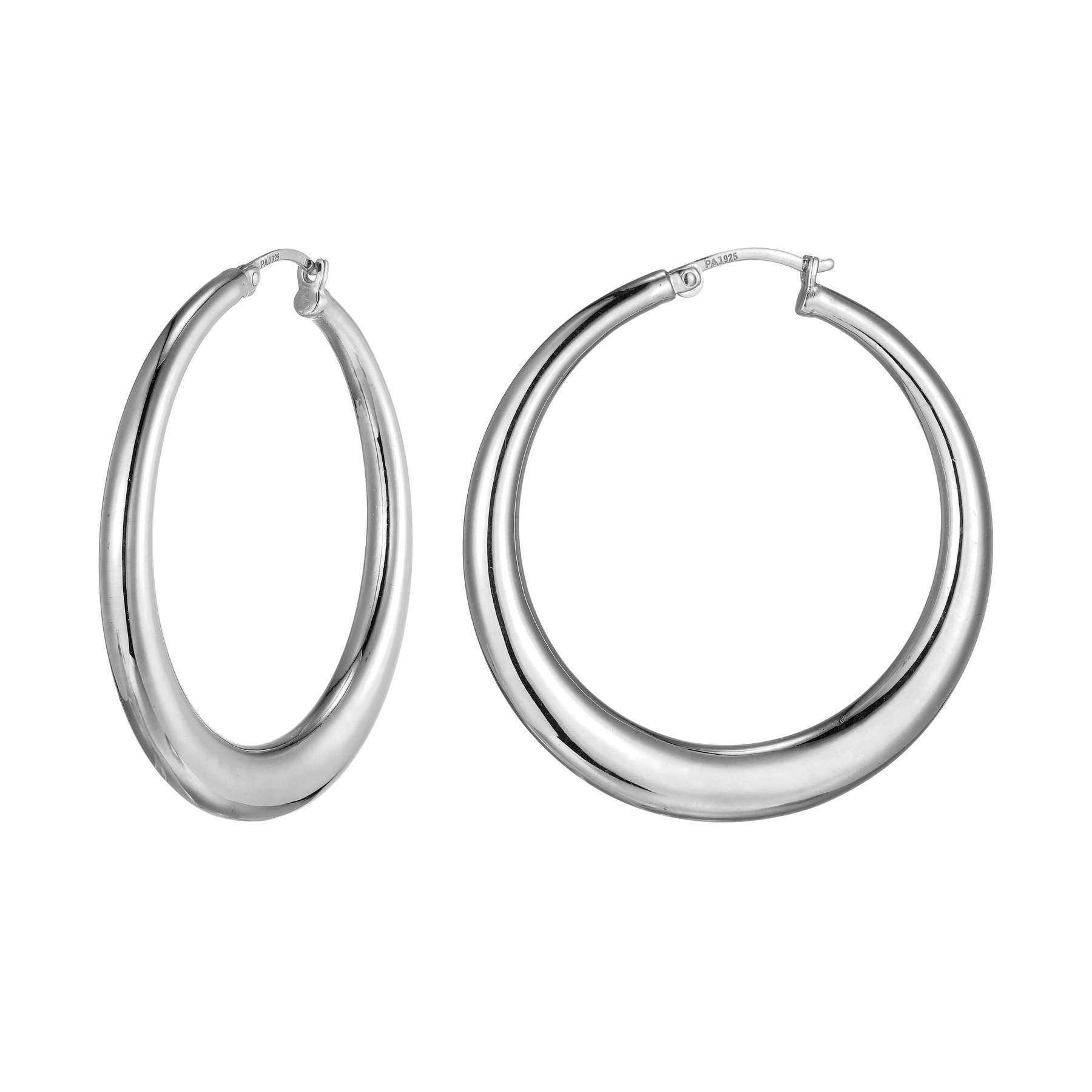 ECGR2AQWB-W Electric Hoops Round Hoop Earrings