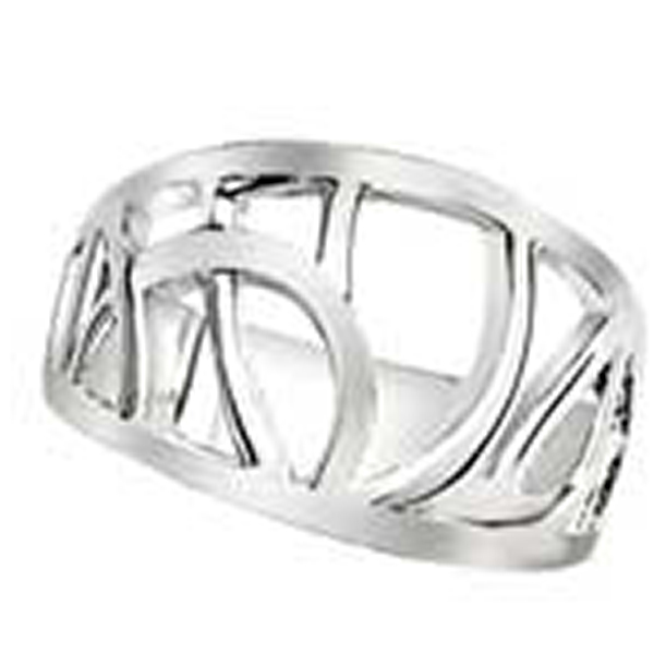RR4L783A0-W-7 Sterling Silver Filigree Ring Size 7
