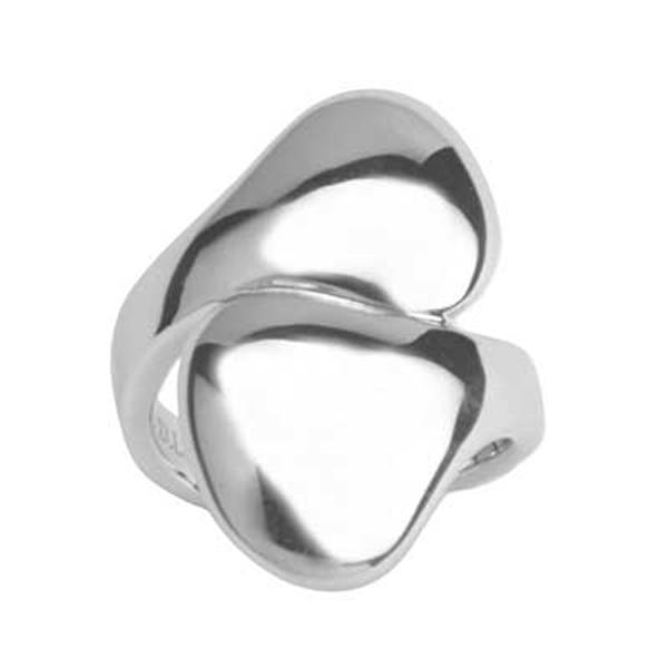 RR4L546A0C-W-7 Sterling Silver RAIN Wrap Ring Size 7