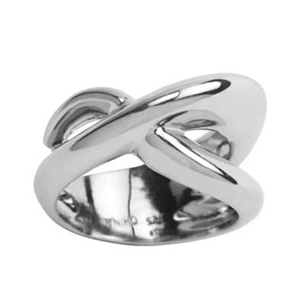 RR4L552A0C-W-7 Sterling Silver CRISterling Silver CROSterling Silver Twist Ring Size 7