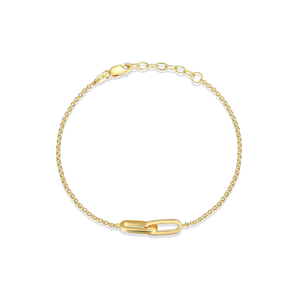 Simplicity Collection Double Link Rolo Bracelet - Gold