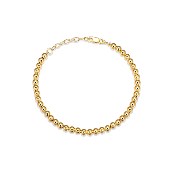 Simplicity Collection 4mm Bead Bracelet - Gold