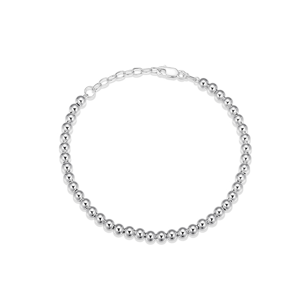 Simplicity Collection 4mm Bead Bracelet - Silver