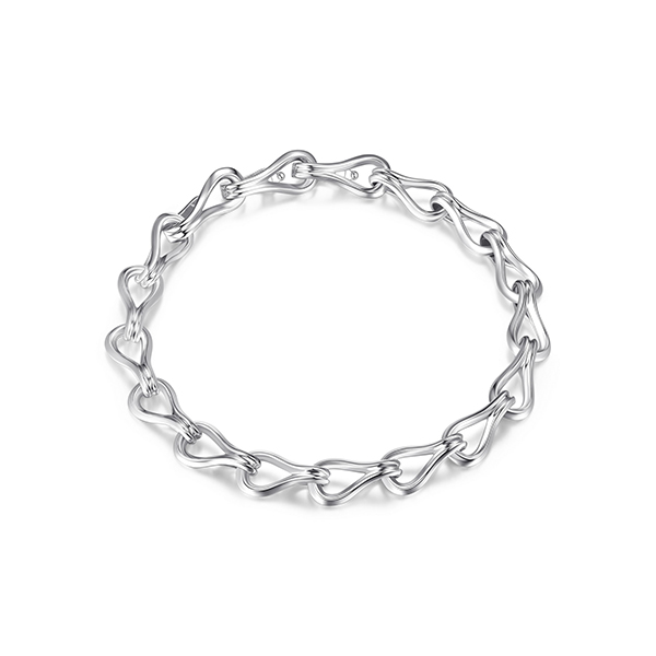 BR1LAJU-W "Coalesce" Sterling Silver Link Bracelet