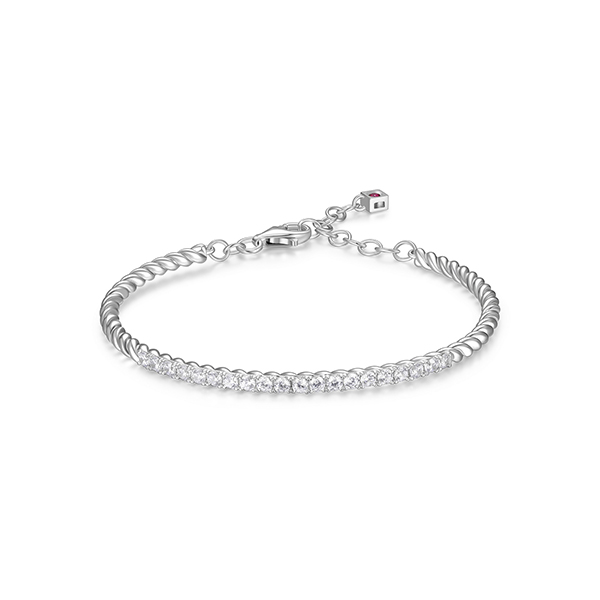 BR1LAL3-W "Nautical" Rope Bangle with Cubic Zirconia