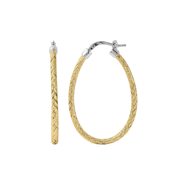 ECGS2Q00Z-Y Sterling Silver "JODY OVAL" 30mm Oval Hoop Earrings