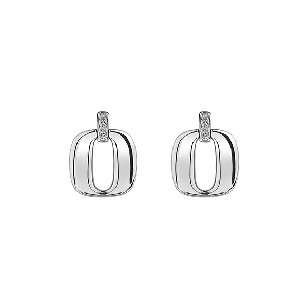 Diamond Stud Earrings in Sterling Silver (0.08 CT. T.W.)  - Silver