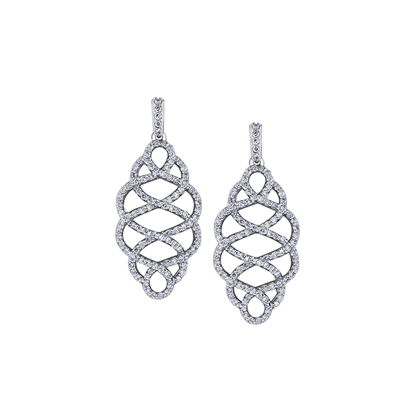 Diamond Earrings in 14K White Gold (0.014-0.49 CT. T.W.) - Silver