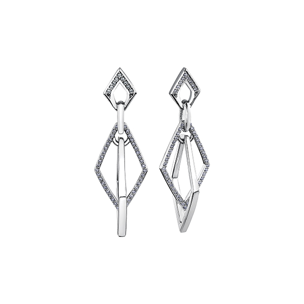 Diamond Earrings in 10K White Gold (0.25 CT. T.W.) - Silver