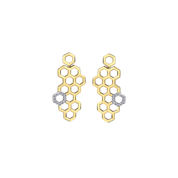 Diamond Stud Earrings in 10K (0.06 CT. T.W.) - Silver and Gold