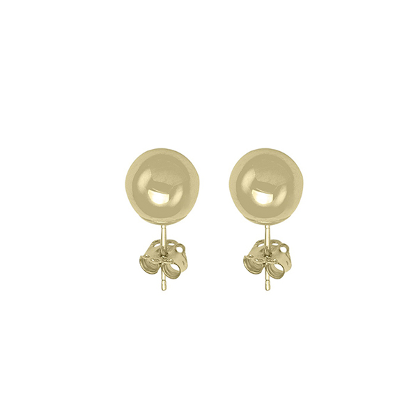 14K 5mm Gold Ball Stud Earrings - 14KY