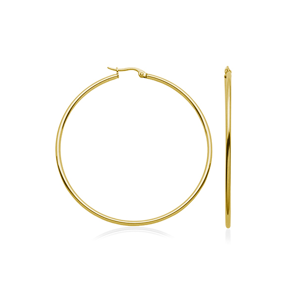 CJ Steelx 60mm Hoop Earrings - Gold
