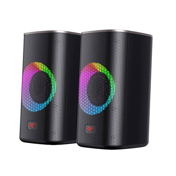 Havit-SPK212 SPK212 2.0 Stereo channel Dynamic RGB lights Wireless Bluetooth V5.0 + 3.5mm AUX Gaming Speaker