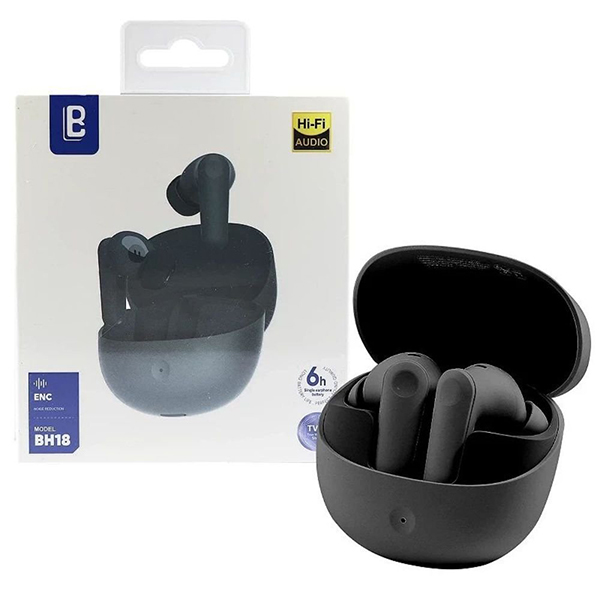 Premium TWS Bluetooth Wireless Earbuds with Crystal Clear HIFI Sound Quality and Deep Bass KIBH18 for Universal Cell Phone And Bluetooth Device - Black