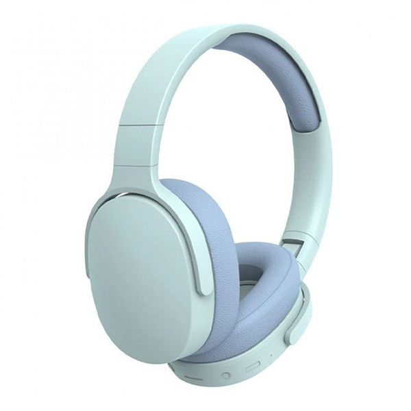 Fashion Style Bluetooth Wireless Foldable Headphone Headset with Soft Cushion Earcup, Built in Mic, and FM Radio KIP2961 for Universal Cell Phone And Bluetooth Device - Blue