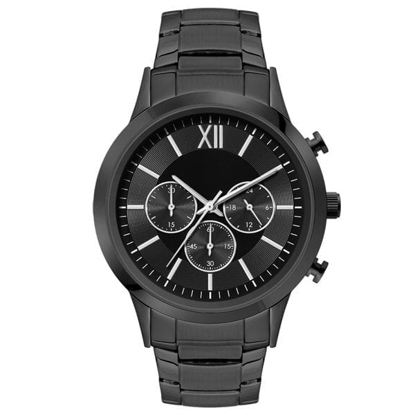 MS-805KMR1-02BK MS805 Black Stainless Steel Chronograph Watch